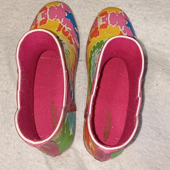 London Fog ladies women's size 8 rain boots pink orange yellow green blue - Picture 2 of 8